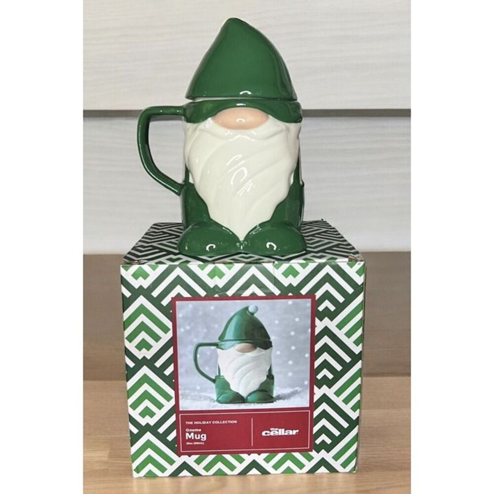 The Cellar The Holiday Collection Gnome Mug 20 OZ  New In Box